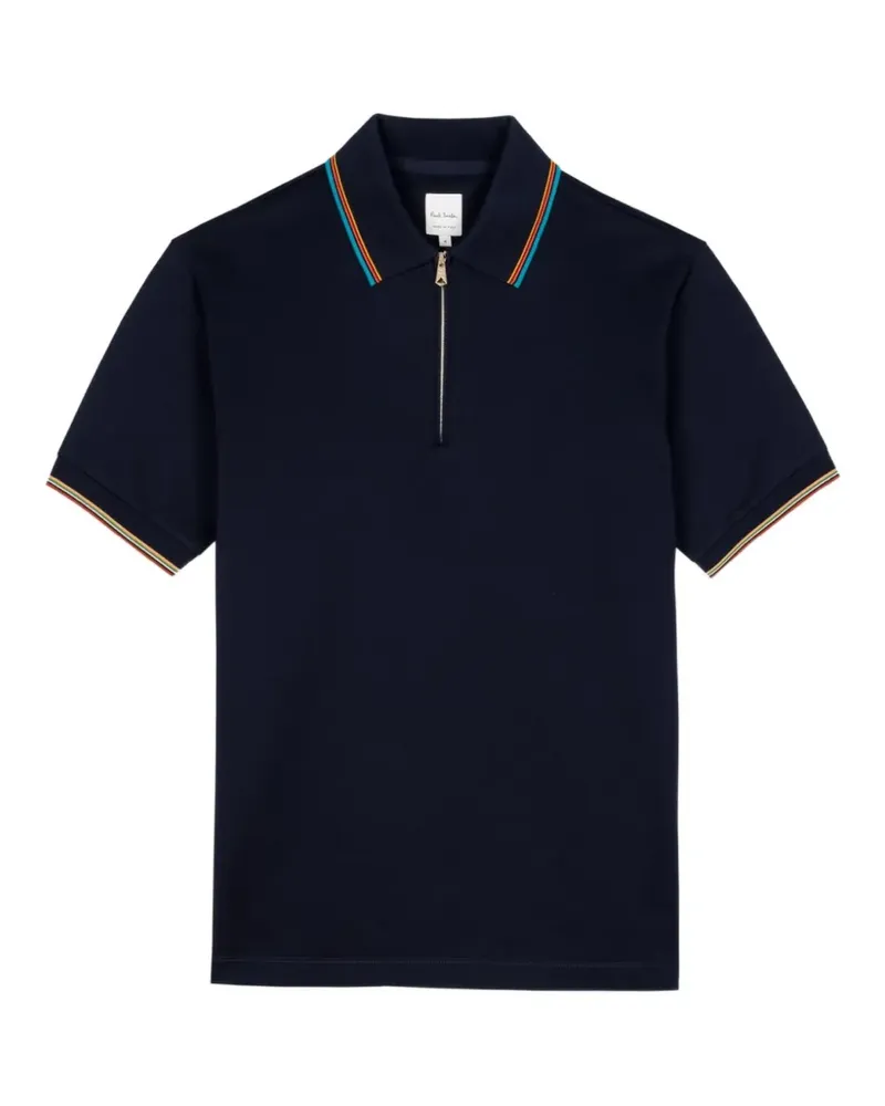 Paul Smith Poloshirt mit gestreiften Details - Schwarz Schwarz
