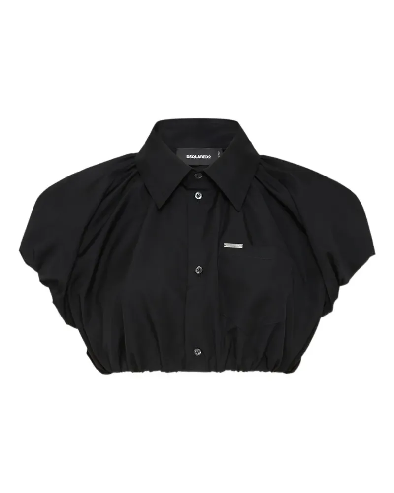 Dsquared2 Cropped-Hemd - Schwarz Schwarz