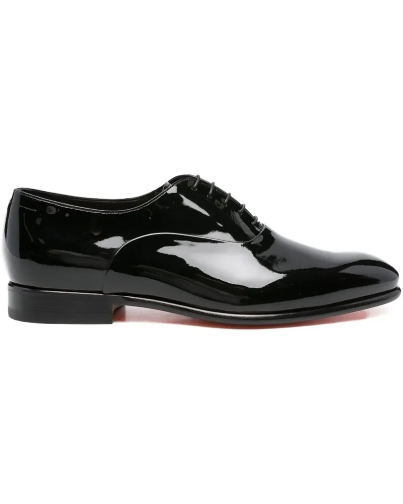 Santoni Oxford-Schuhe aus Lackleder - Schwarz Schwarz