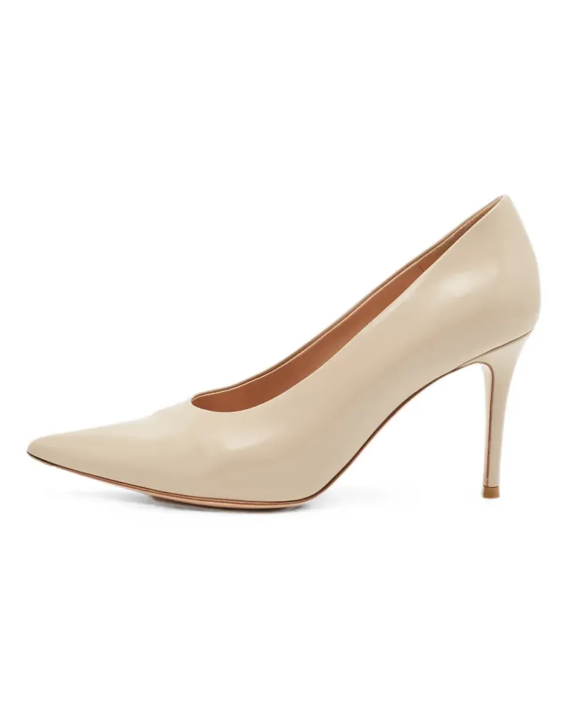 Gianvito Rossi Gianvito 85 pointed-toe heeled pumps - Nude Nude