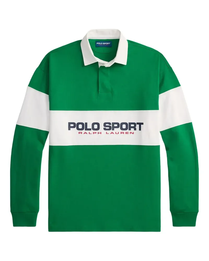 Ralph Lauren Langärmeliges Sport-Rugby-Poloshirt - Grün Grün