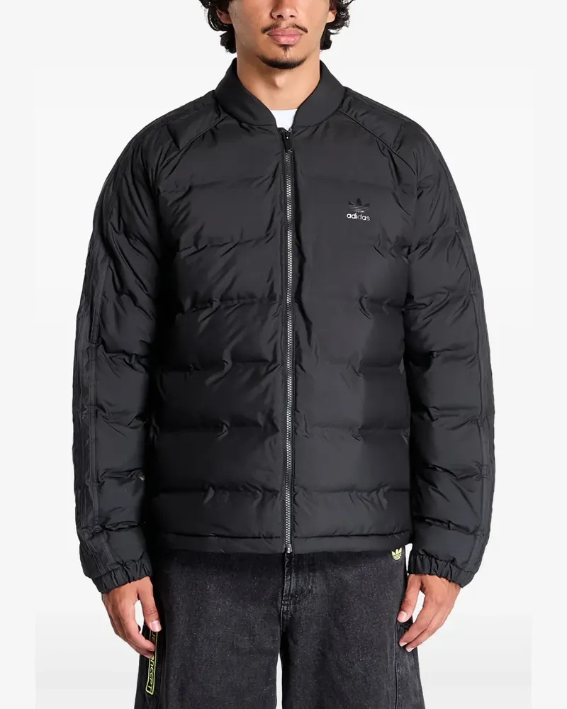 adidas Gefütterte Jacke - Schwarz Schwarz