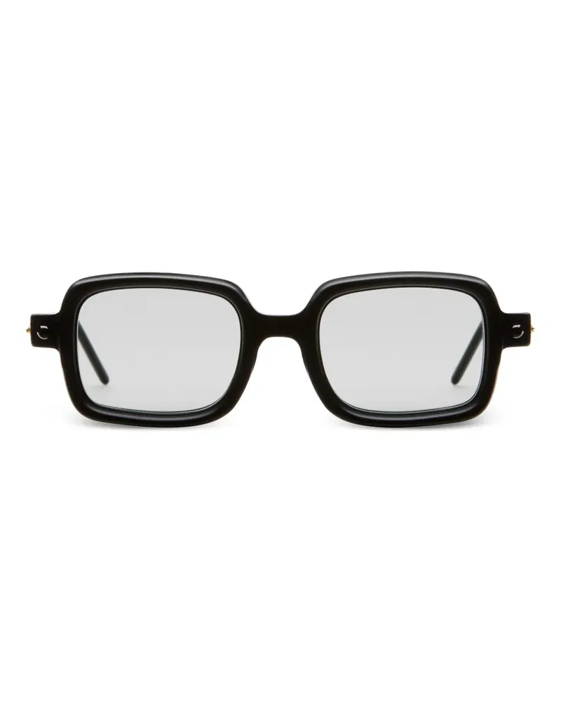 KUBORAUM P2 Sonnenbrille mit eckigem Gestell - Schwarz Schwarz
