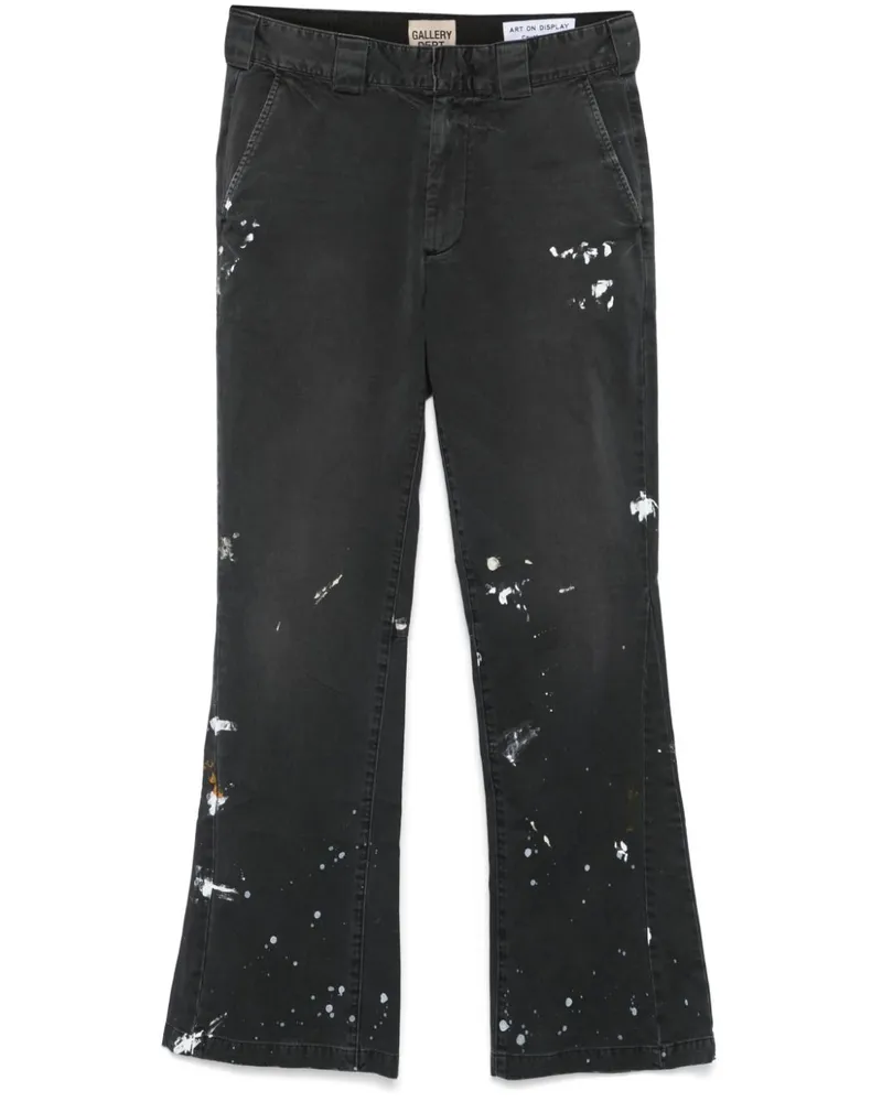 GALLERY DEPT. Hose mit Farbklecks-Detail - Schwarz Schwarz