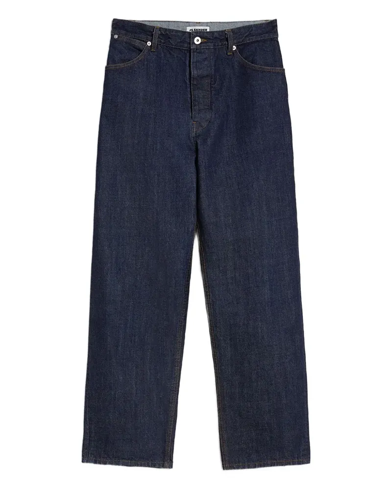 Jil Sander Jeans mit Logo-Patch - Blau Blau