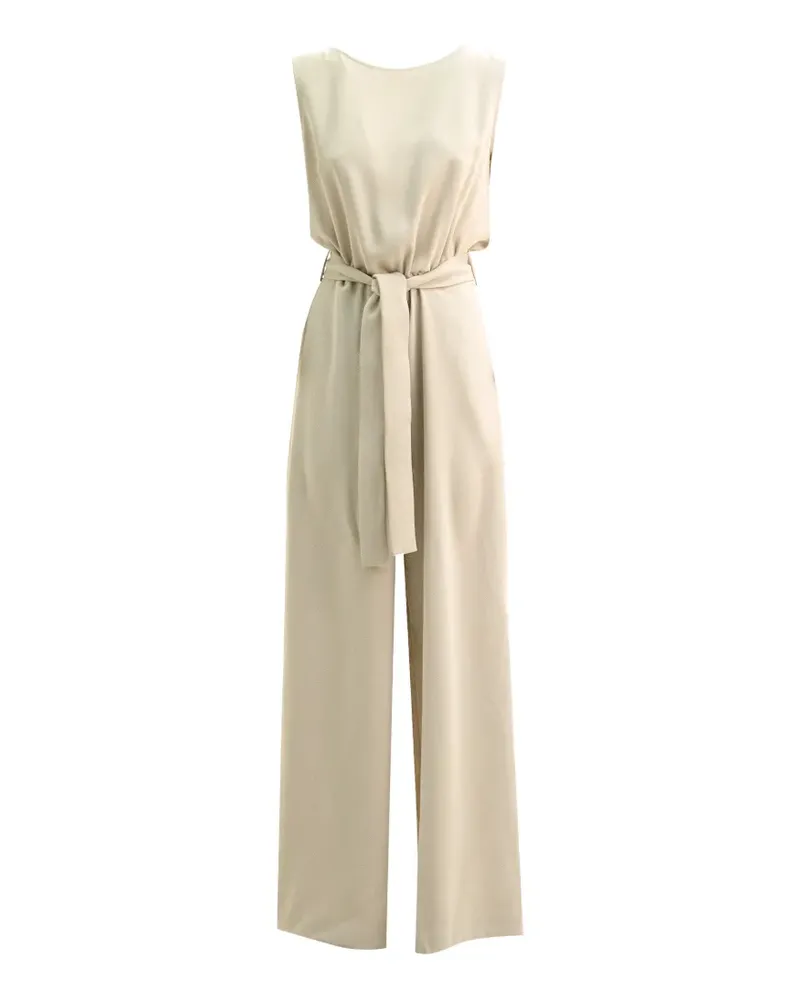 P.A.R.O.S.H. P.A.R.O H. belt-detail sleeveless jumpsuit - Nude Nude