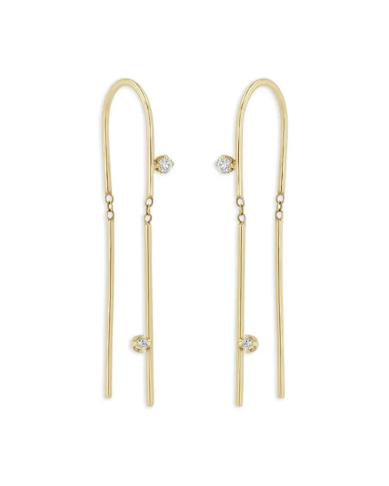 ZOË CHICCO 14kt Wire Gelbgoldohrringe mit Diamant Gold