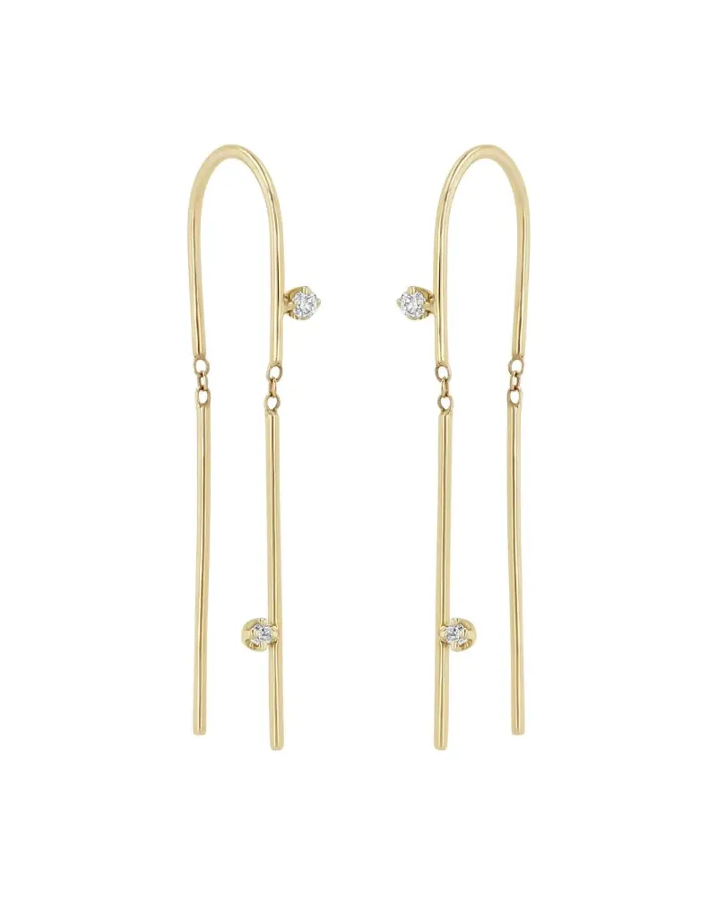 ZOË CHICCO 14kt Wire Gelbgoldohrringe mit Diamant Gold