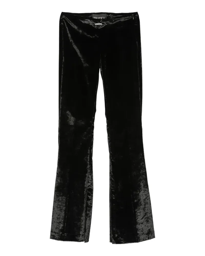Dondup crushed-velvet flared-cut trousers - Schwarz Schwarz