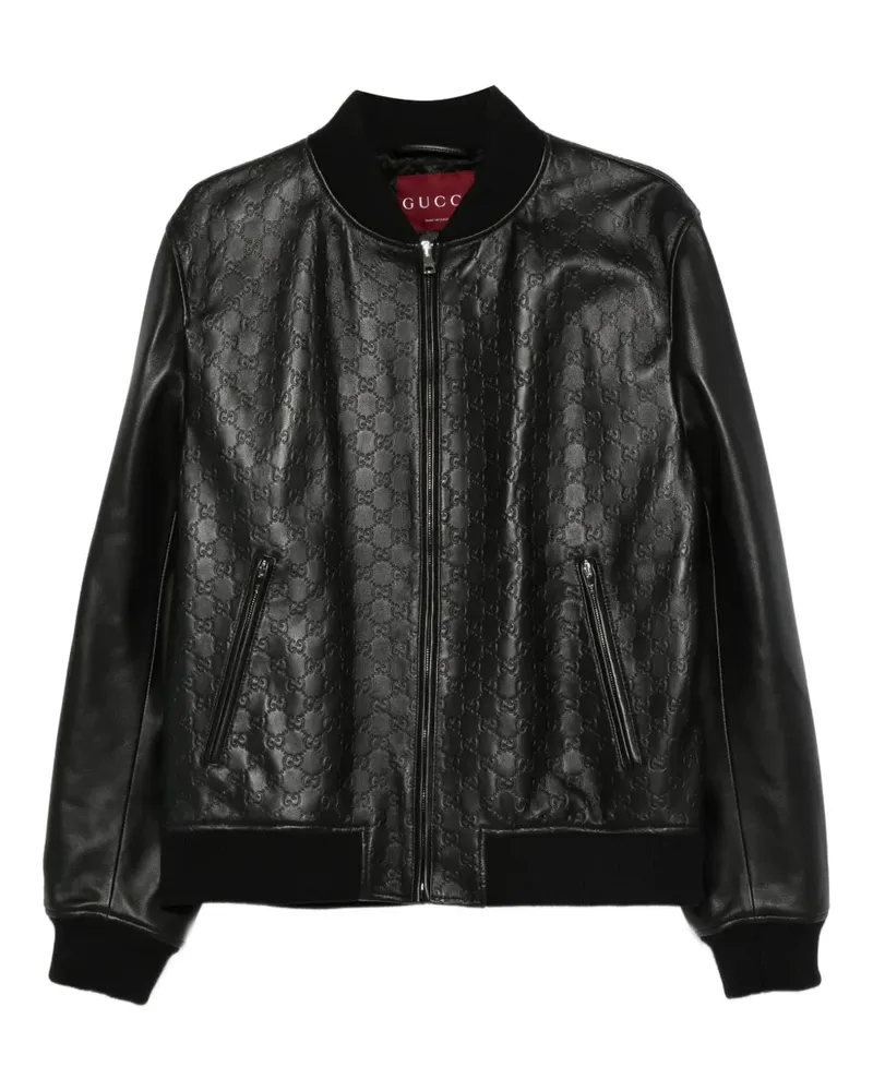 Gucci Bomberjacke mit GG-Prägung - Schwarz Schwarz