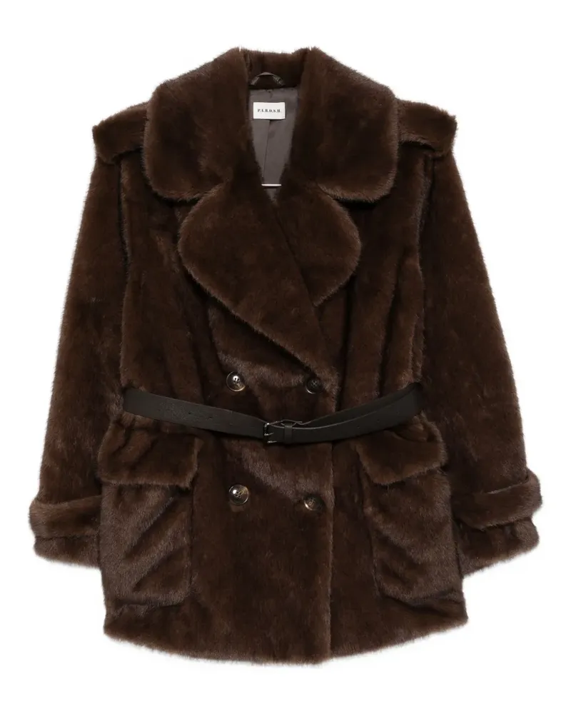 P.A.R.O.S.H. P.A.R.O H. belted double-breasted coat - Braun Braun