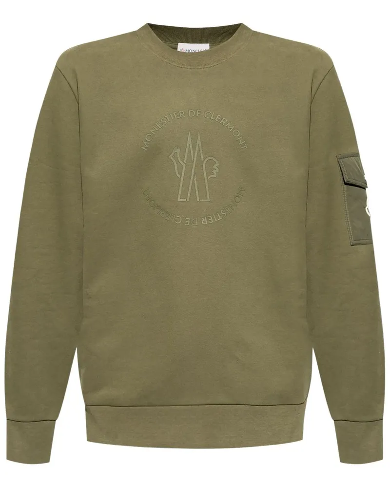Moncler Sweatshirt mit Logo-Print - Grün Grün