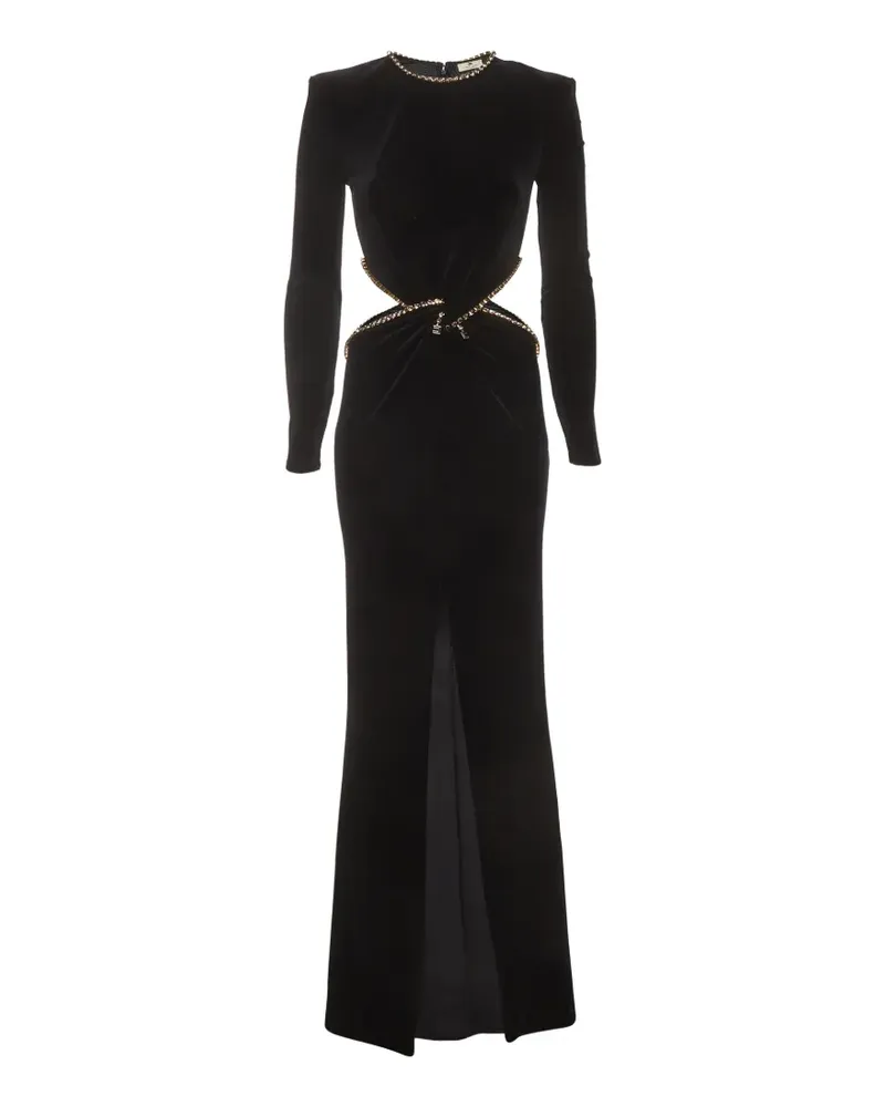 Elisabetta Franchi rhinestone-embellished maxi dress - Schwarz Schwarz