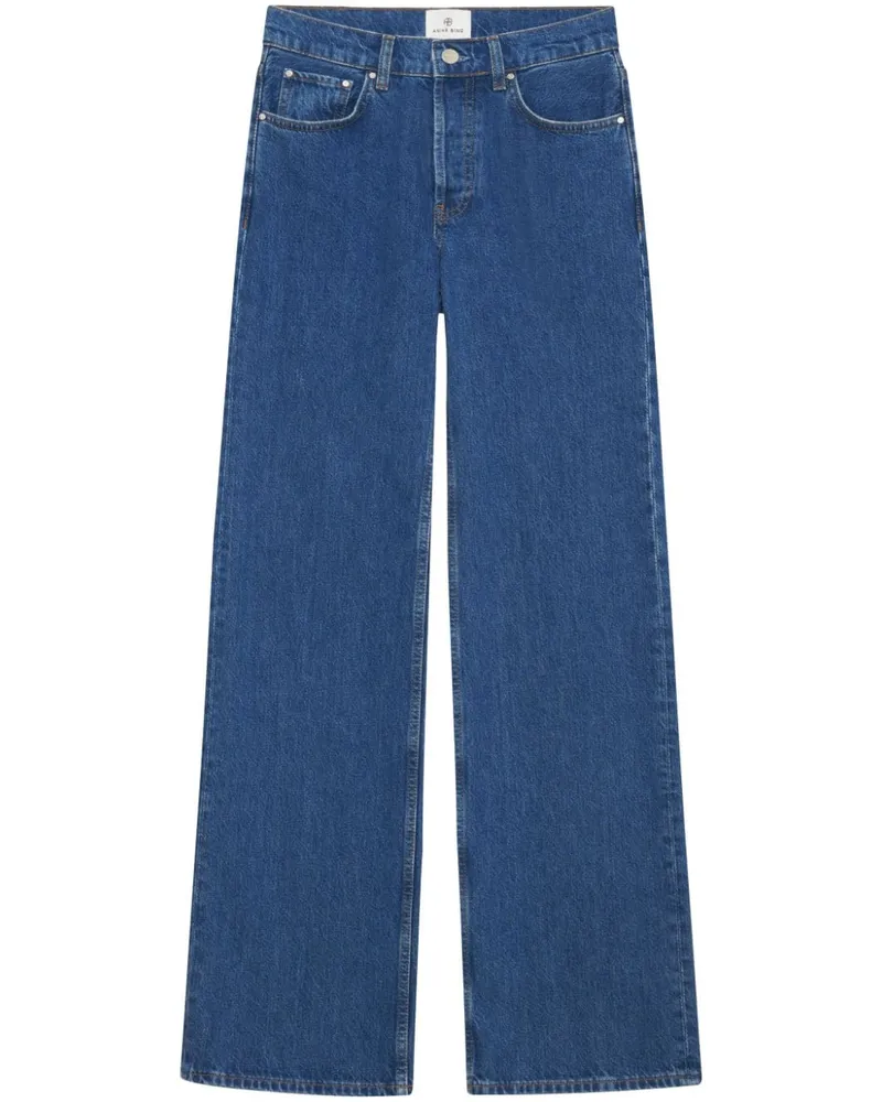 Anine Bing Hugh Jeans mit weitem Bein Blau