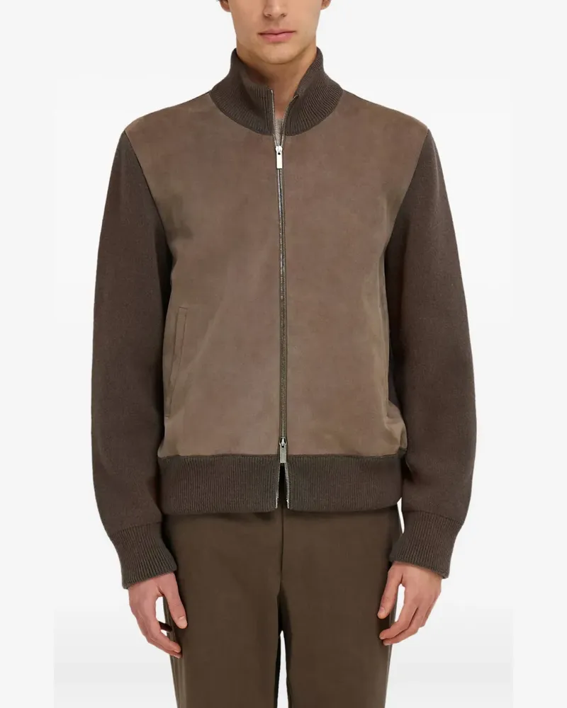 Ferragamo Bomberjacke mit Reißverschluss - Braun Braun