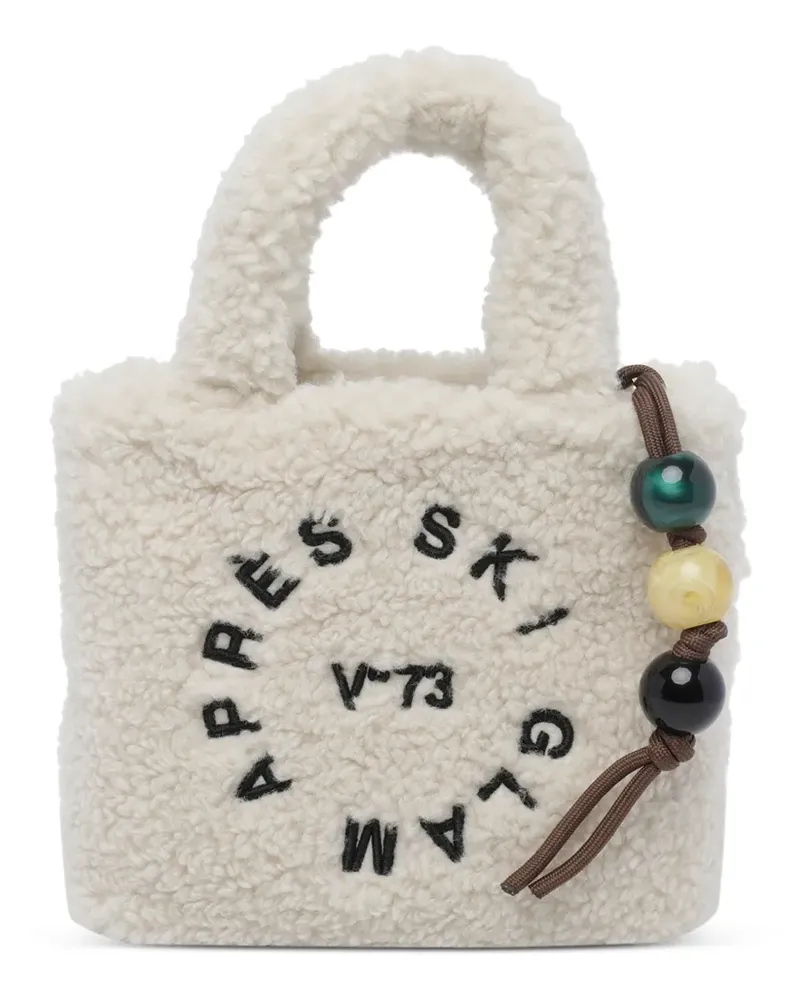 V°73 Ski Glam embroidered-logo tote bag - Weiß Weiß