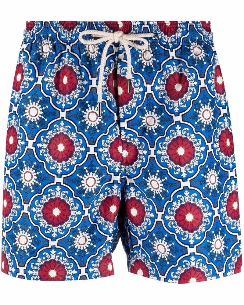 PENINSULA Badeshorts mit geometrischem Print - Blau Blau