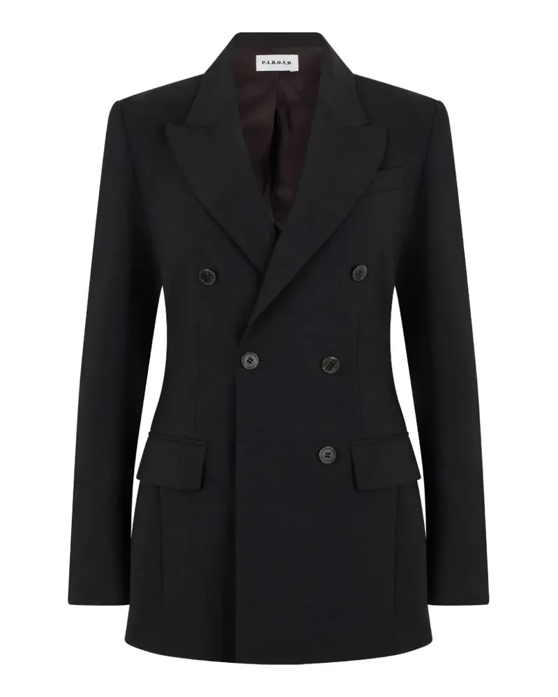 P.A.R.O.S.H. double-breasted peak-lapel blazer - Schwarz Schwarz