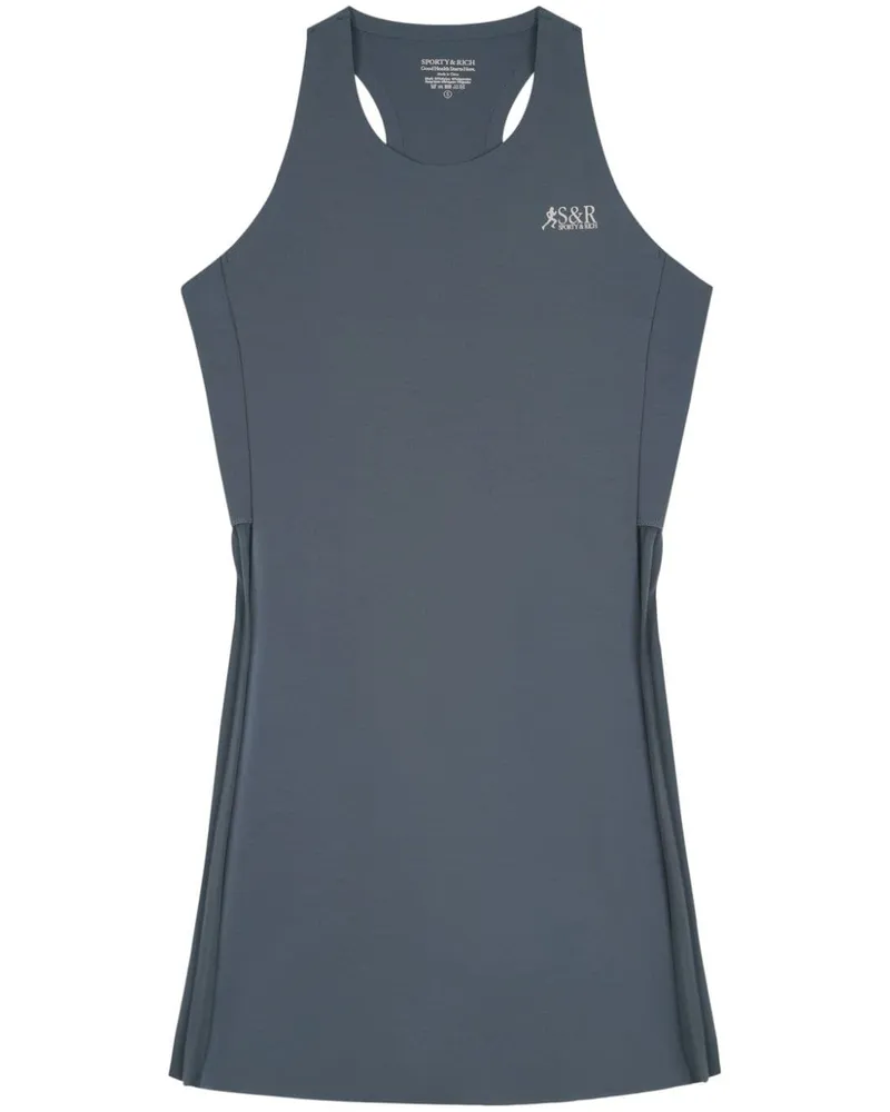 SPORTY & RICH The Steffi Action Minikleid mit Falten - Grau Grau