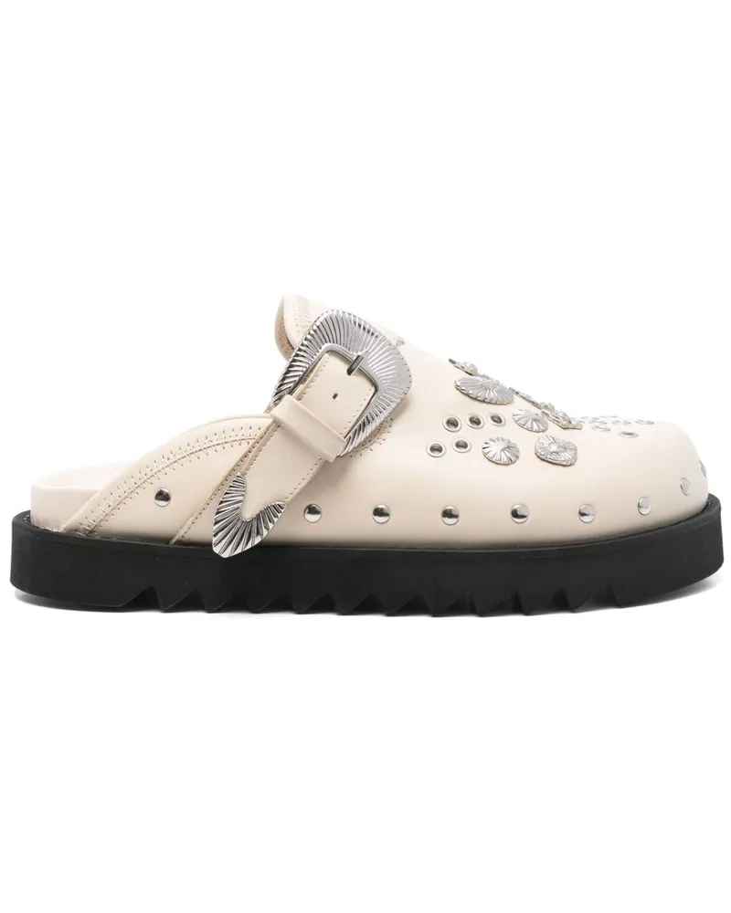 Toga Slipper mit Nieten - Weiß Weiß