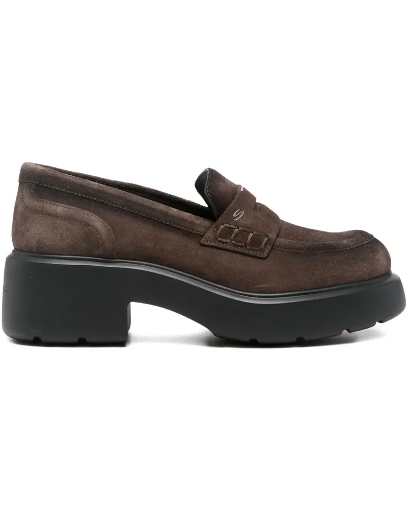 Santoni Loafer mit Plateau - Braun Braun