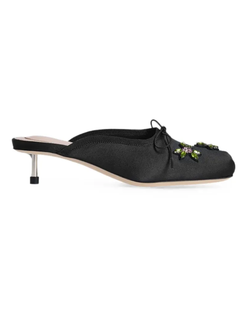 Simone Rocha Verzierte Mules - Schwarz Schwarz