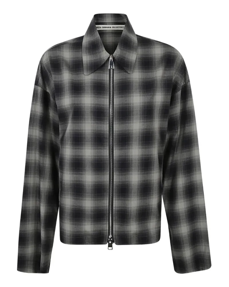 Meta Campania Collective checked zip shirt - Grau Grau