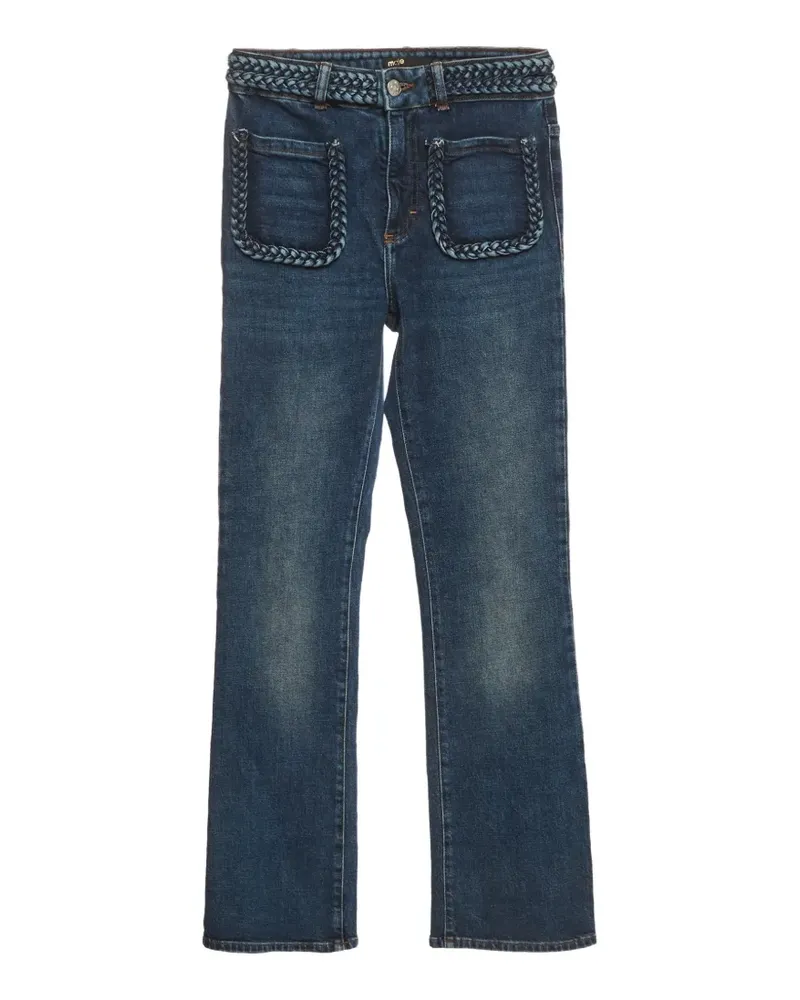 Maje Jeans mit Flechtborten - Blau Blau