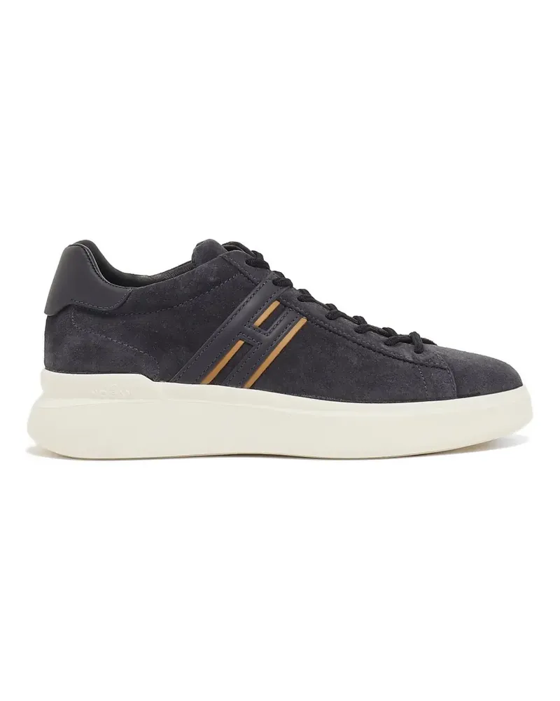 Hogan logo-patch suede sneakers - Blau Blau