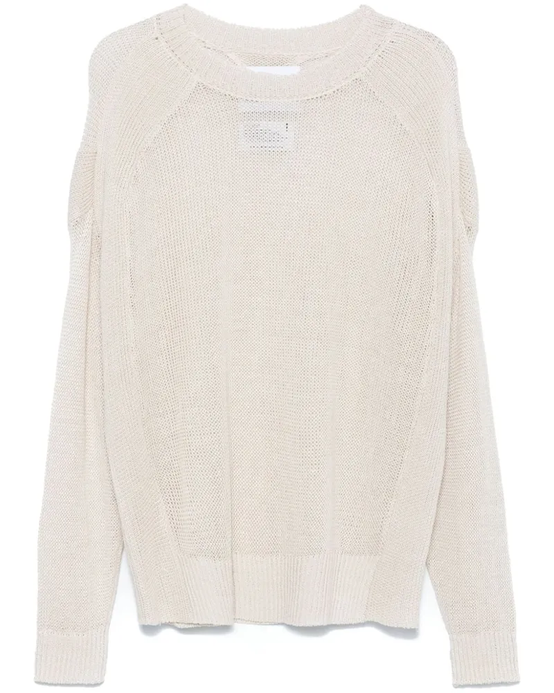 White Mountaineering Pullover mit Lochstrickmuster - Nude Nude