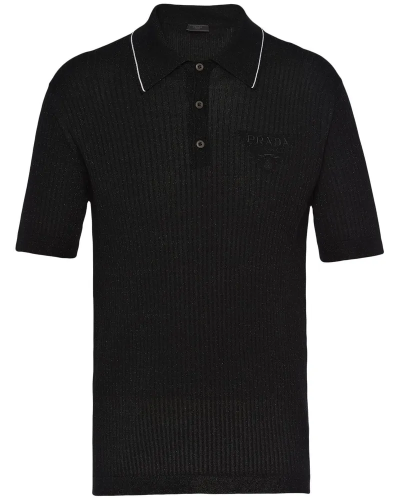 Prada Poloshirt aus Kaschmir - Schwarz Schwarz