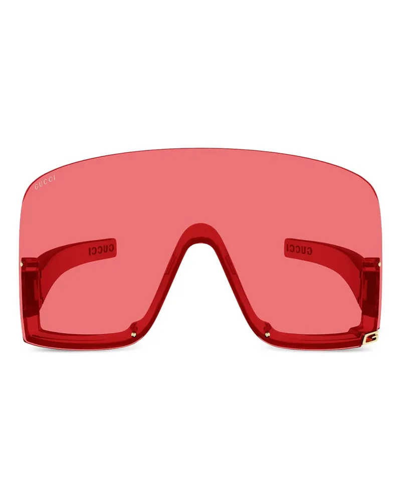 Gucci Sonnenbrille mit Logo - Rot Rot