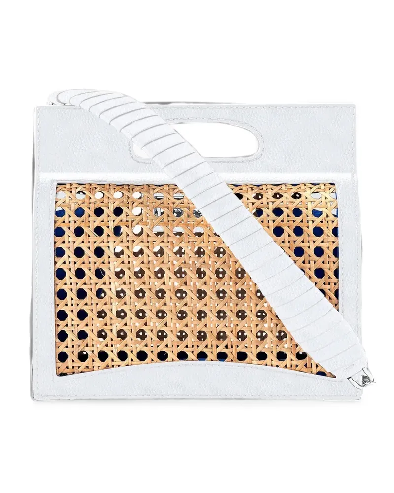 Tyler Ellis Stella Tote Bag aus Korbgeflecht - Weiß Weiß