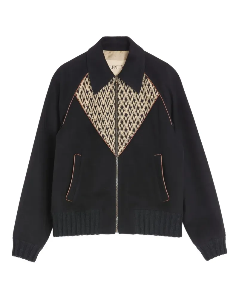 Valentino Garavani Bomberjacke mit Jacquardmuster - Schwarz Schwarz