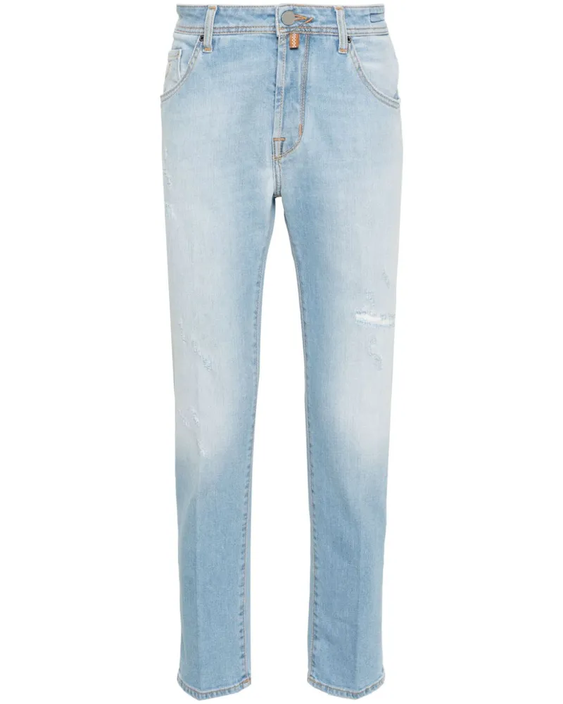 Jacob Cohën Schmale Scott Cropped-Jeans - Blau Blau