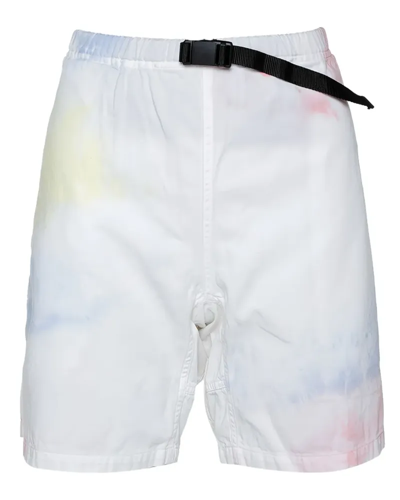 John Elliott + Co Batik-Shorts mit Schnalle - Weiß Weiß