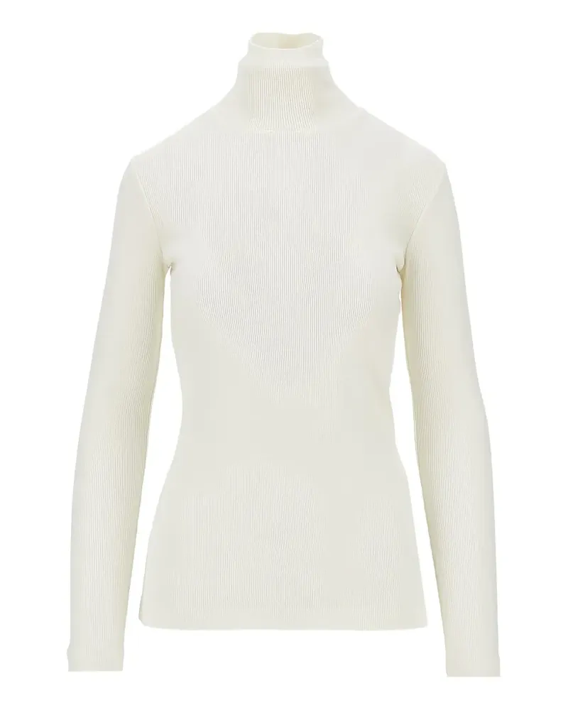 Max Mara ribbed-knit roll-neck sweater - Weiß Weiß
