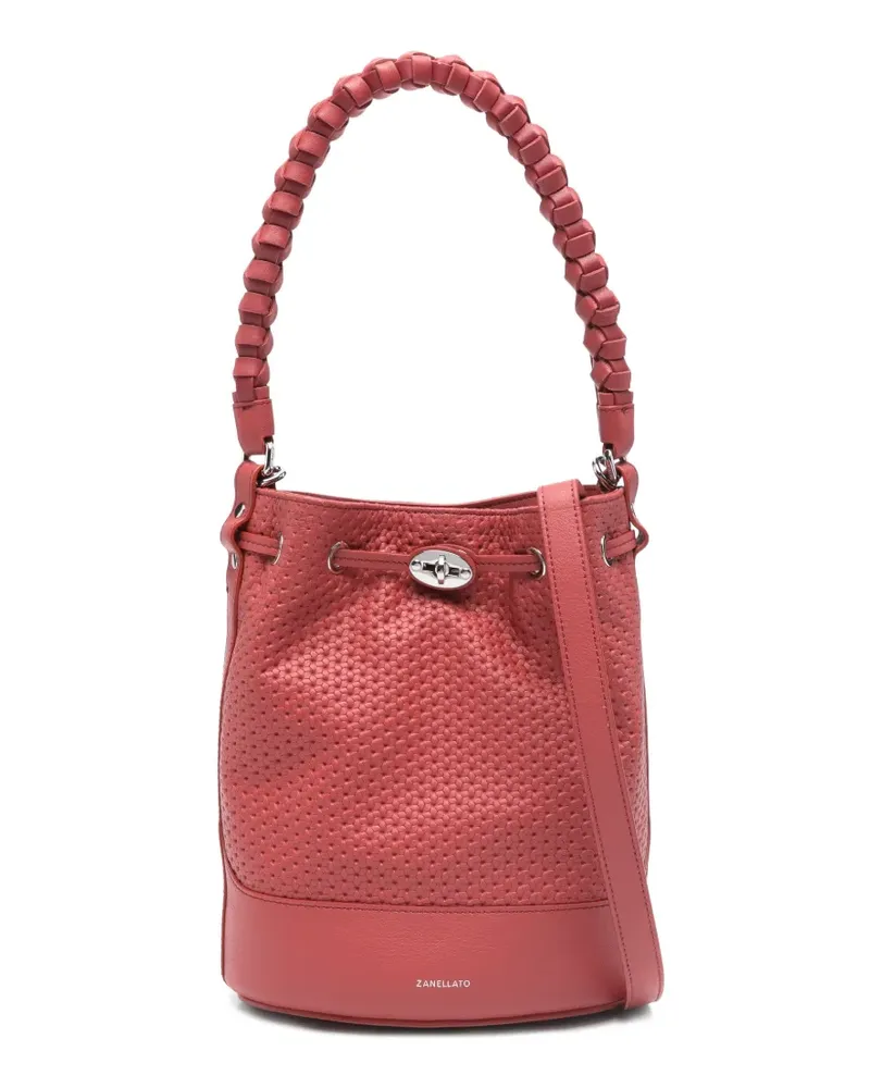 Zanellato Kleine Casa Venissa Beuteltasche mit Flechthenkel - Rot Rot