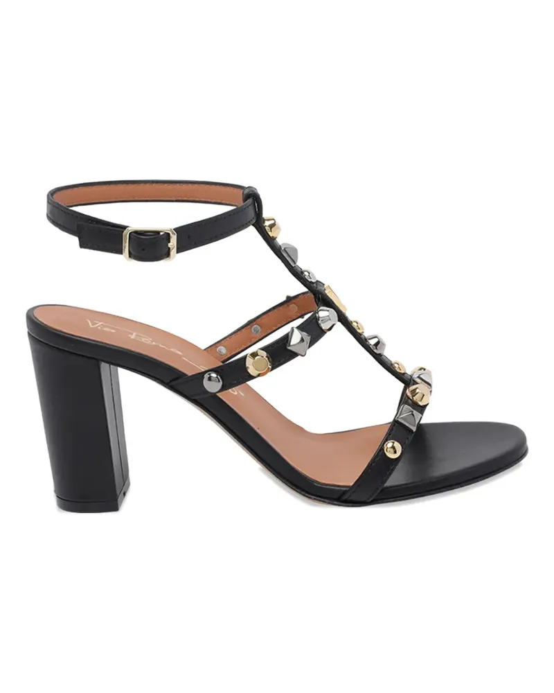 Via Roma 15 studded detail sandals - Schwarz Schwarz