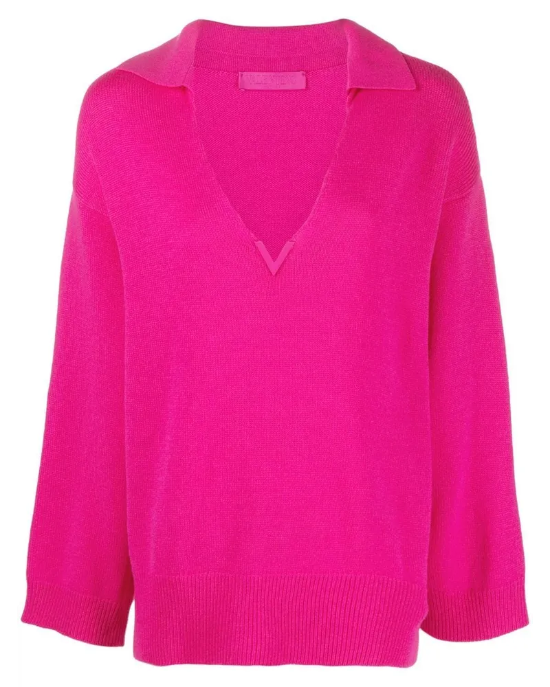 Valentino Garavani Klassischer Kaschmirpullover Rosa