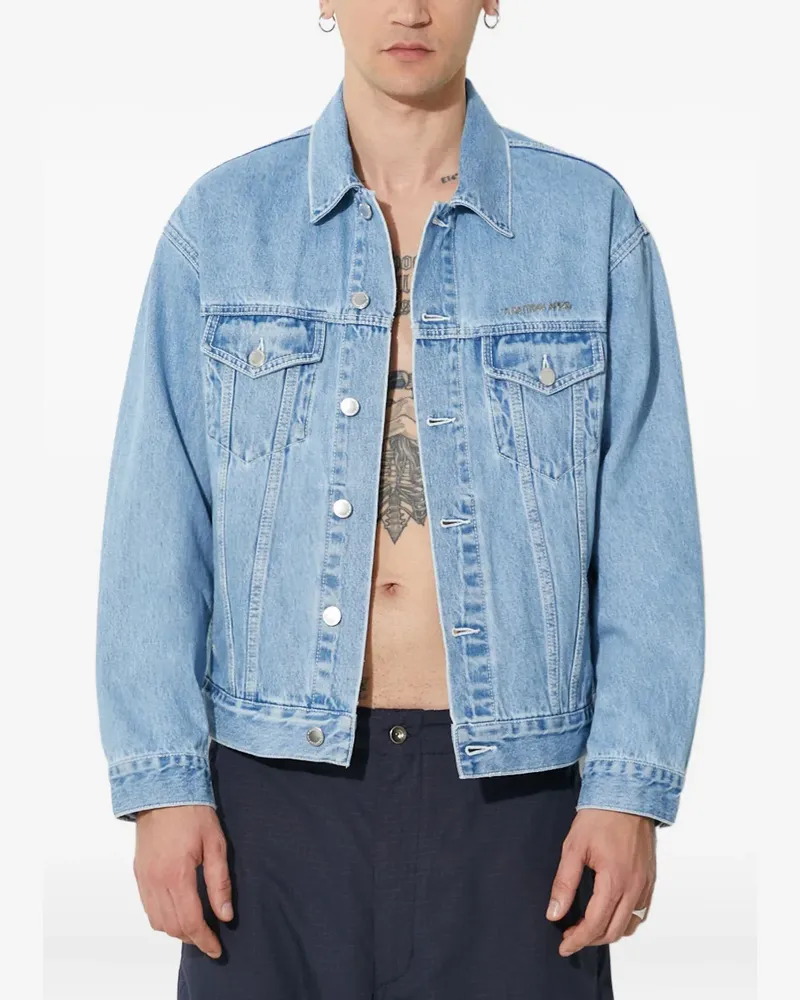 BAPE Jeansjacke mit Sterndetail - Blau Blau