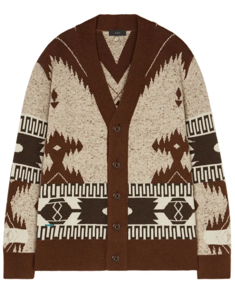 Alanui Cardigan mit Tribal-Print - Nude Nude