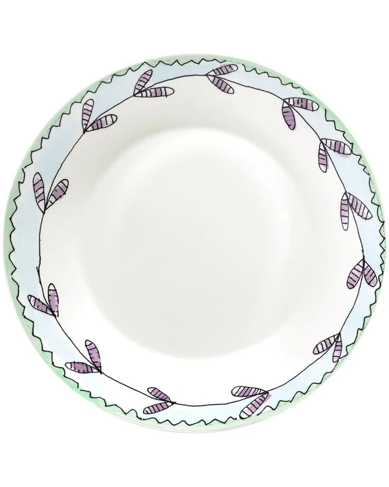 Serax x Marni Midnight Flowers tiefe Teller (2er-Set) - Weiß Weiß