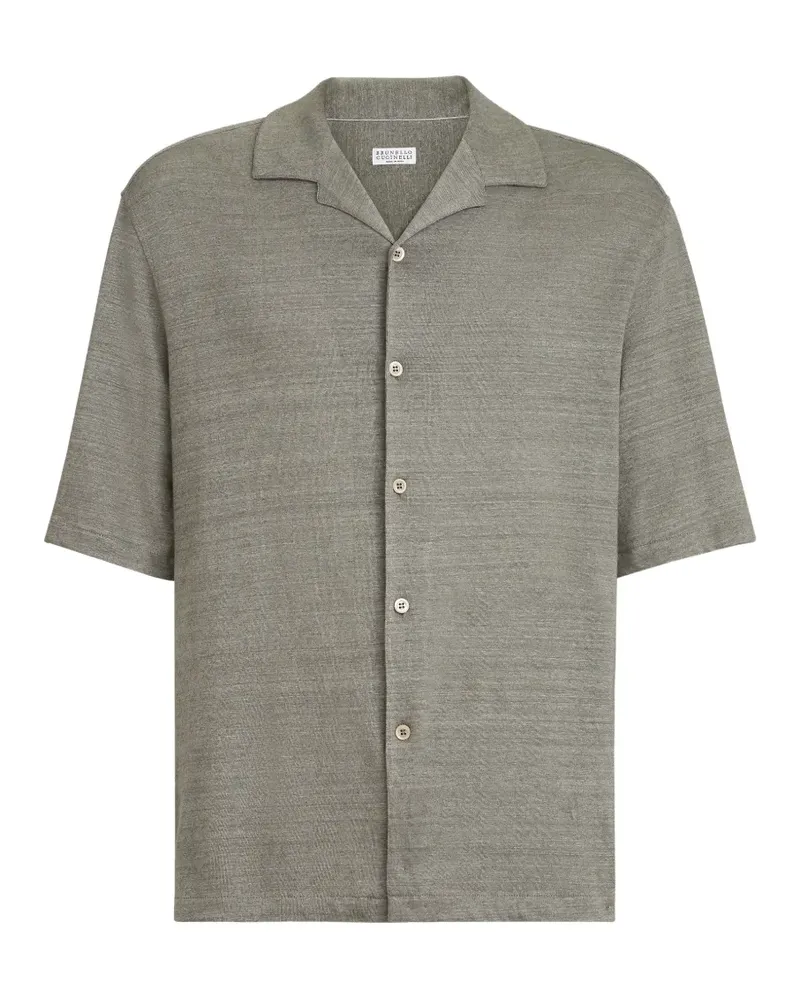 Brunello Cucinelli Hemd mit Reverskragen - Grün Grün