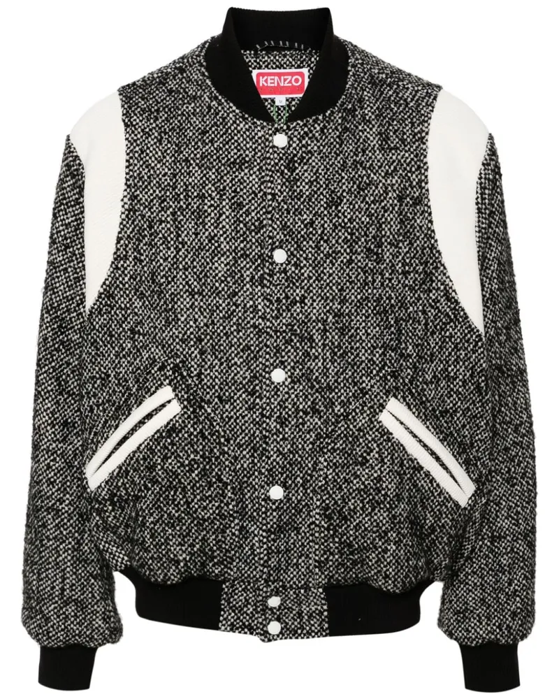 Kenzo Melierte Collegejacke - Schwarz Schwarz
