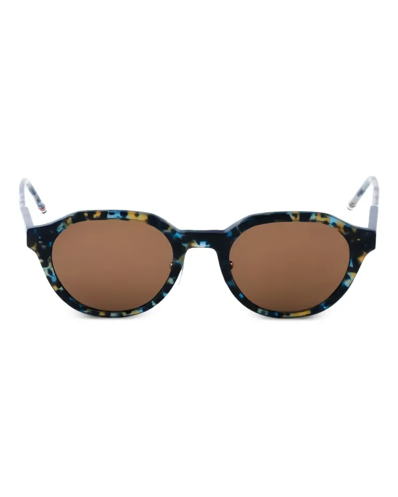 Thom Browne Sonnenbrille mit rundem Gestell - Blau Blau