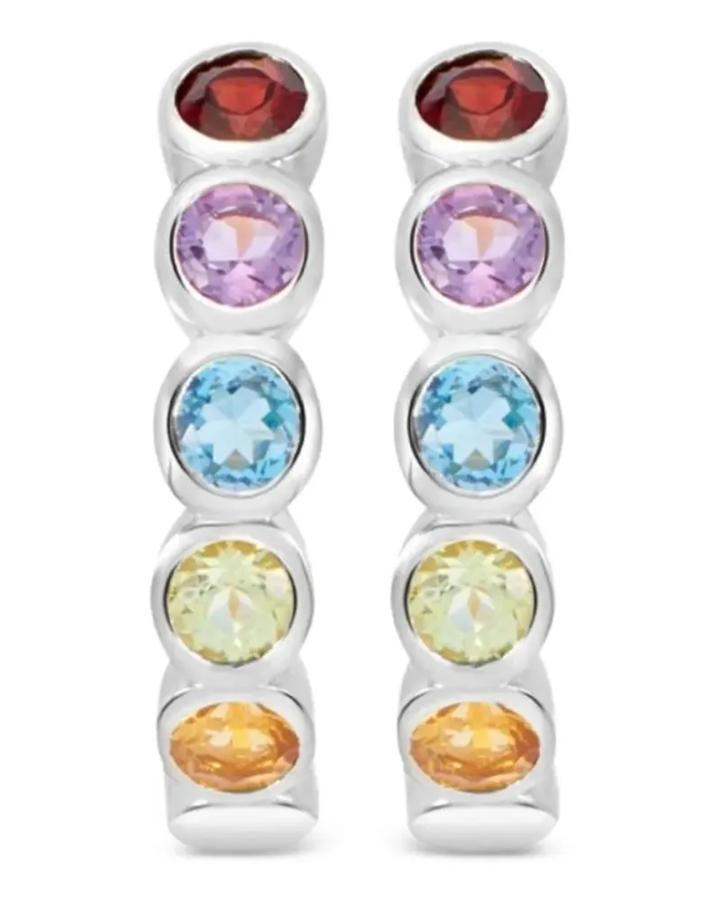 Dower & Hall Tutti Frutti Creolen mit Schmucksteinen - SILVER Silver