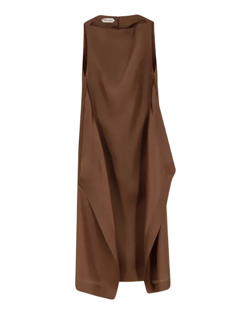 Alberta Ferretti side-panel silk maxi dress - Braun Braun