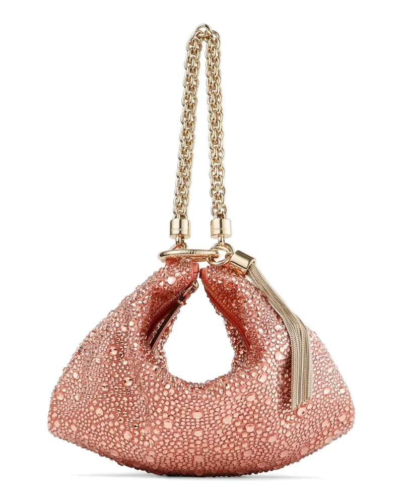 Jimmy Choo Callie crystal-embellished clutch bag - Rosa Rosa