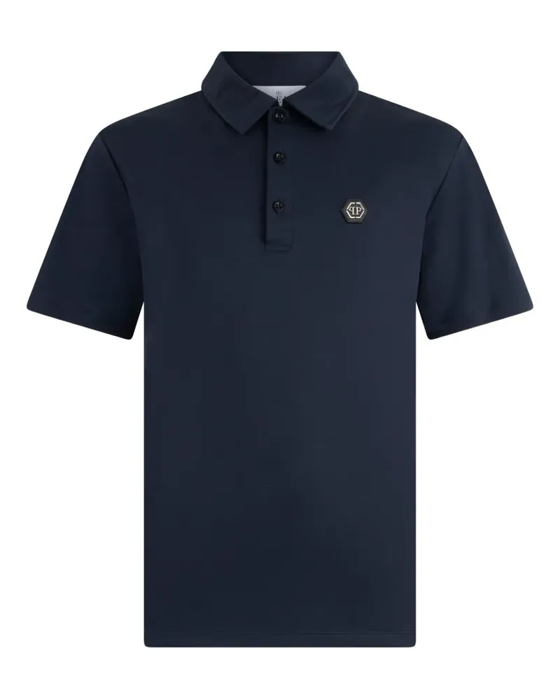 Philipp Plein hexagon-logo polo shirt - Blau Blau